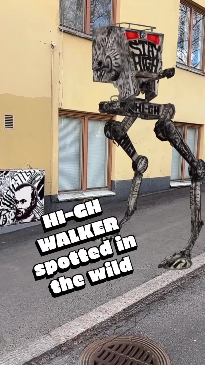 HI-GH walkAR in the wild by Sheikkis street art