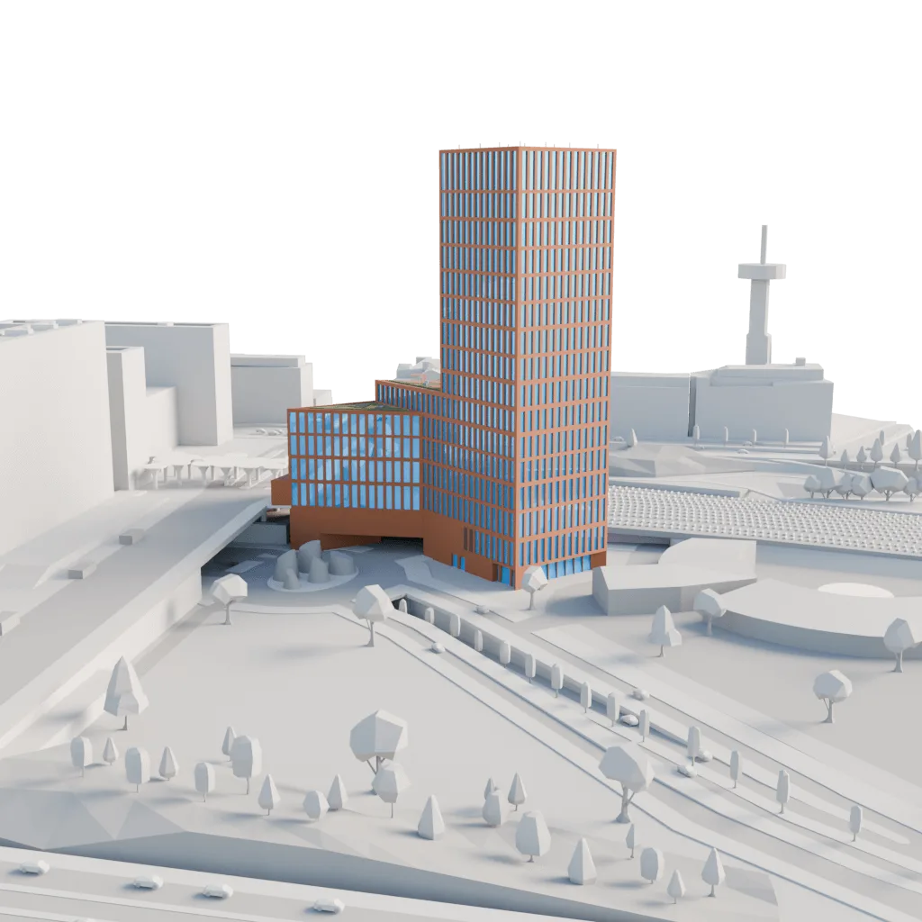 The Node · skyscraper visualization